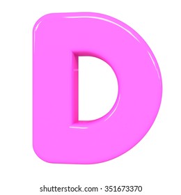 3d Cute Pink Letter D Cartoon Stock Illustration 351673370 | Shutterstock