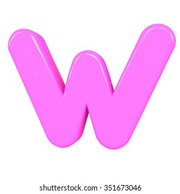 3d Cute Pink Letter W Cartoon Stock Illustration 351673046 | Shutterstock