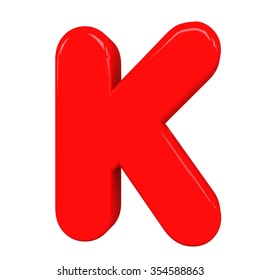 3d Cute Red Letter K Cartoon Stock Illustration 354588863 | Shutterstock