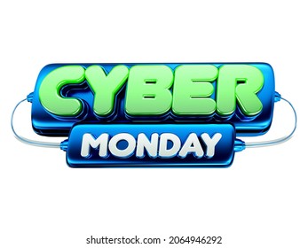 3d Cyber Monday Logo For Composition