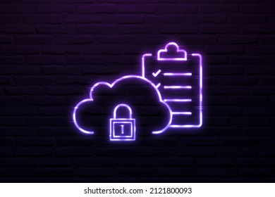 3d Cyber Security Testing Icon Neon Style