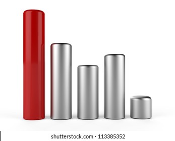 3D Cylinder Bar Chart... 3D Business Info Graphic Bar...