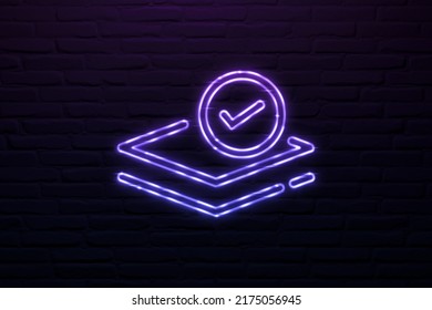 3D Data Agnostic Reconciliations Icon Neon Sign