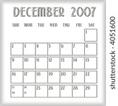 3d December 2007 agenda calendar