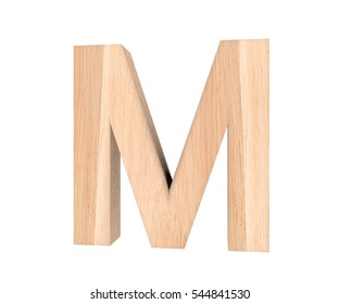 3d Decorative Wooden Alphabet Capital Letter Stock Illustration 1061230046