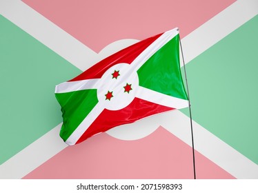 3D Design Of Burundi Country Flag And Elegant Country Flag Background BI 108