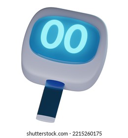 3D Diabetes Tester Icon Illustration Render