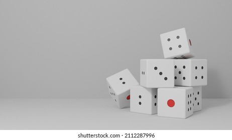 3D Dice Wallpaper With Clean Background