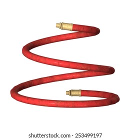 3D Digital Render Of Ared Air Hose Isolated On White Background