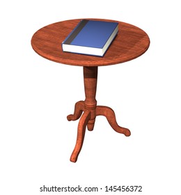 3D Digital Render Of A Book Laying On The Table Isolated On White Background