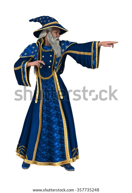 3d Digital Render Fantasy Wizard Isolated Stock Illustration 357735248 ...