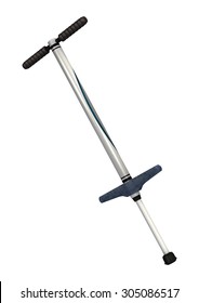 3D Digital Render Of A Pogo Stick Isolated On White Background