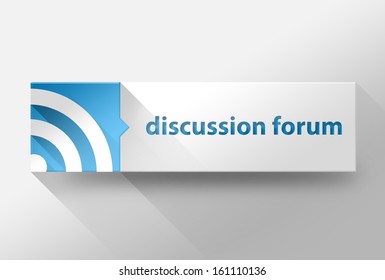 3d Discussion Forum Flat Design Illustration