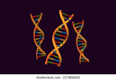 3d DNA Strands In Close Up