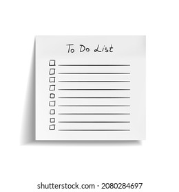 3D To Do List on White Paper, Hand drawn background, black and white illustration, check boxes and lines. - Powered by Shutterstock