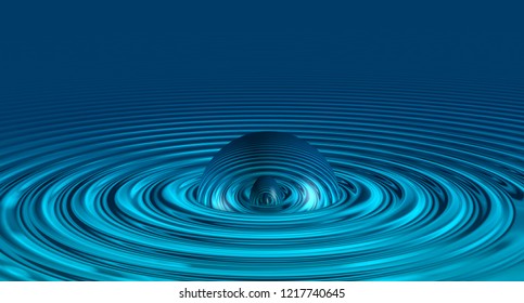 3d drop in water ripple graphic