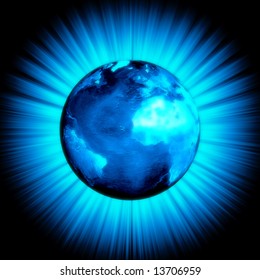 3d earth glow