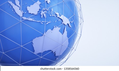 3D Earth Illustration Zoomed On Australia