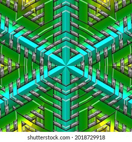 3d effect - abstract hexagonal geometric graphic