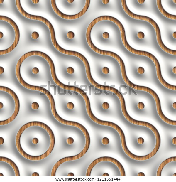 3d Effect Seamless Background Wallpaper Decoration Stock Illustration ...