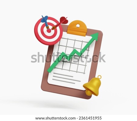3D effective time planning concept. Project task management. Work organizer, daily plan. Business, productivity. 3d illustration