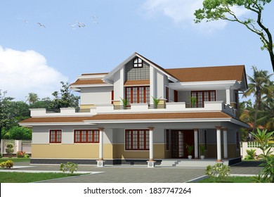 traditional kerala houses elevation