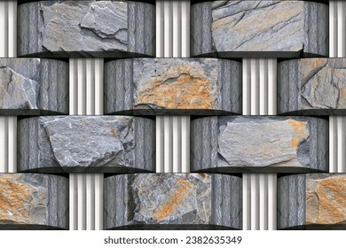 3D elevation wall tiles design, 3d wallpaper background used ceramic wall and floor tile design