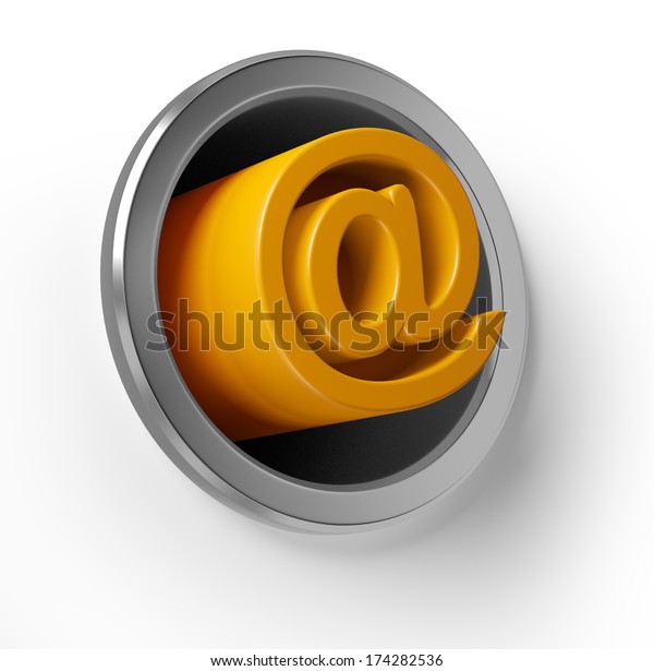 3d Email Push Button Stock Illustration 174282536 Shutterstock 1181