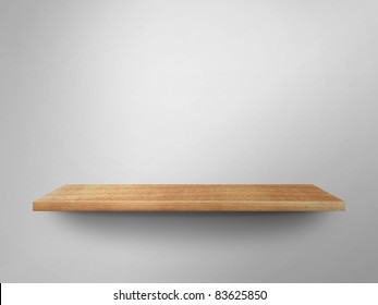 3D Empty Shelf On Wall