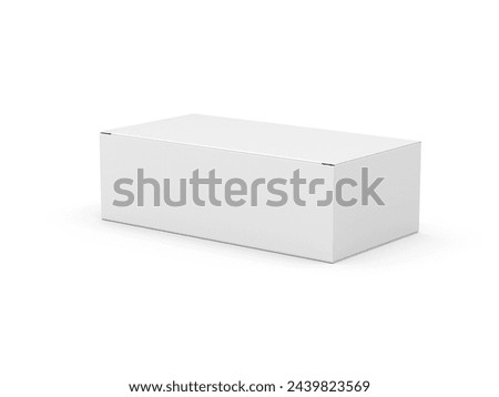 3d Empty White Rectangular Cardboard Box Mock Up Design Isolated On White Background 3D Illustration