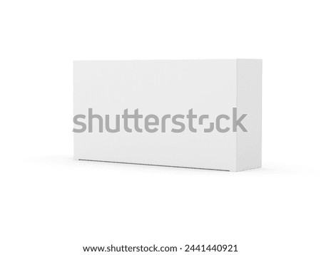 3d Empty White Rectangular Cardboard Box Mock Up Design Isolated On White Background 3D Illustration
