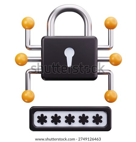 3D Encrypted Network Security Lock