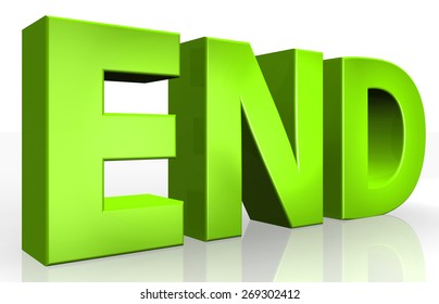 3d End Text On White Background Stock Illustration 269302412 | Shutterstock