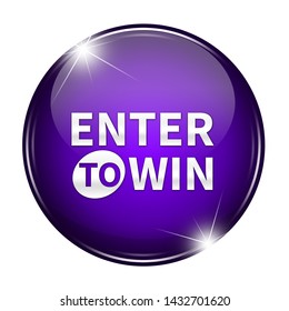 3d Enter To Win Button Isolated 