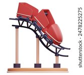 3D Entertainment Illustration Roller Coaster