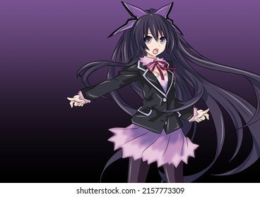 3d Female Anime Character Illustration