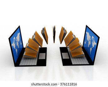 3d file sharing concept
