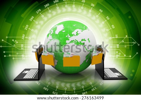 3d file sharing concept