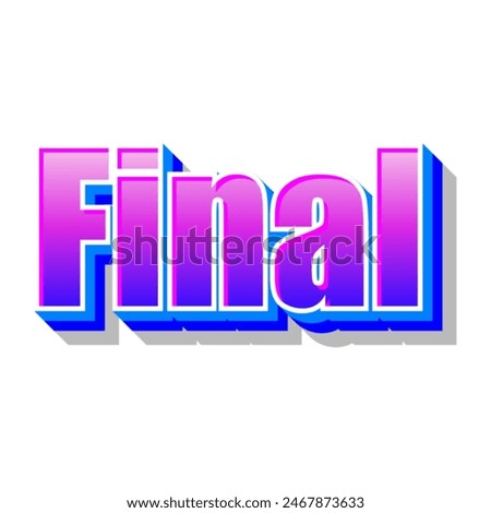 3D Final text poster art