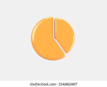 3d Financial Cake White Isolated Background. 3d Pie Chart, 3d Rendering. Business Growth Graph. Isometric Donut Chart On White Background.Infographic Isometric Pie Chart Circle. 