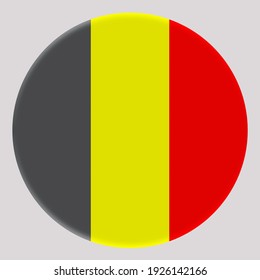 3D Flag of Belgium on avatar circle.