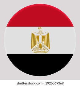 3D Flag of Egypt on avatar circle.
