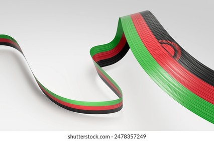 3d Flag Of Malawi 3d Shiny Waving Malawi Ribbon Flag On White Background 3d Illustration - Powered by Shutterstock