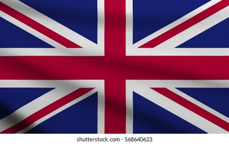 3d Flag United Kingdom Stock Illustration 568640623 | Shutterstock