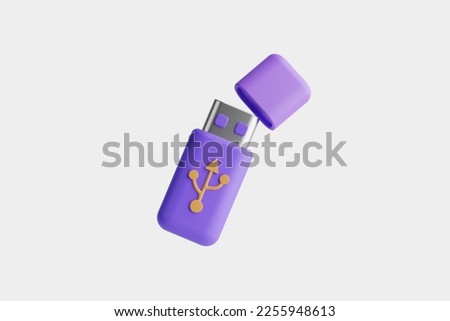 3d flashdisk 3d render illustration