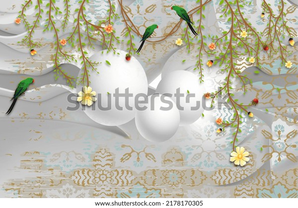 3D Flex Wallpaper, beige background with Flower embossing, zed sign adv, Wallpaper background, 3D Background, Removable wall Mural Wallpaper.