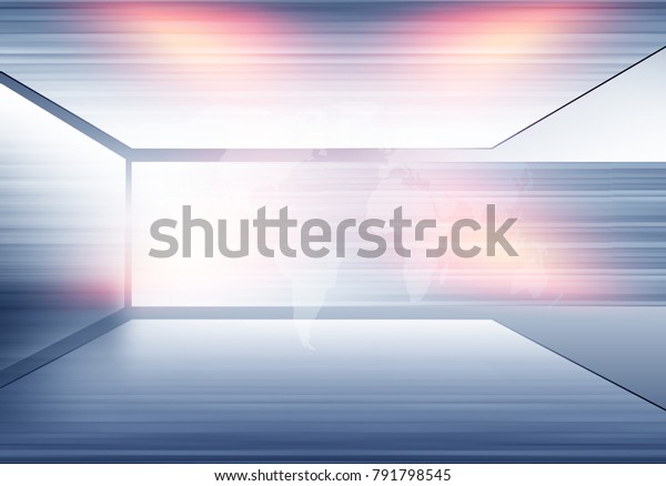 3d Floor Grid Surfaces Background Hightech Stock Illustration