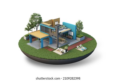 3d Floor Plan Interior Design Stock Illustration 2109282398 | Shutterstock