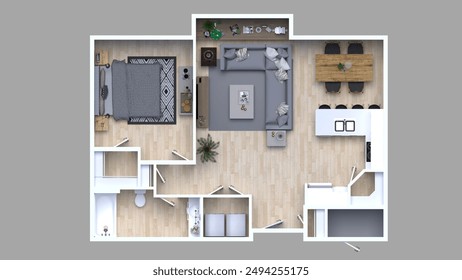 3d floor plan rendering