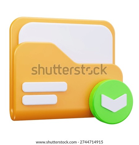 3D Folder Verified Check Status Icon